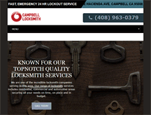 Tablet Screenshot of campbellcalocksmith.com